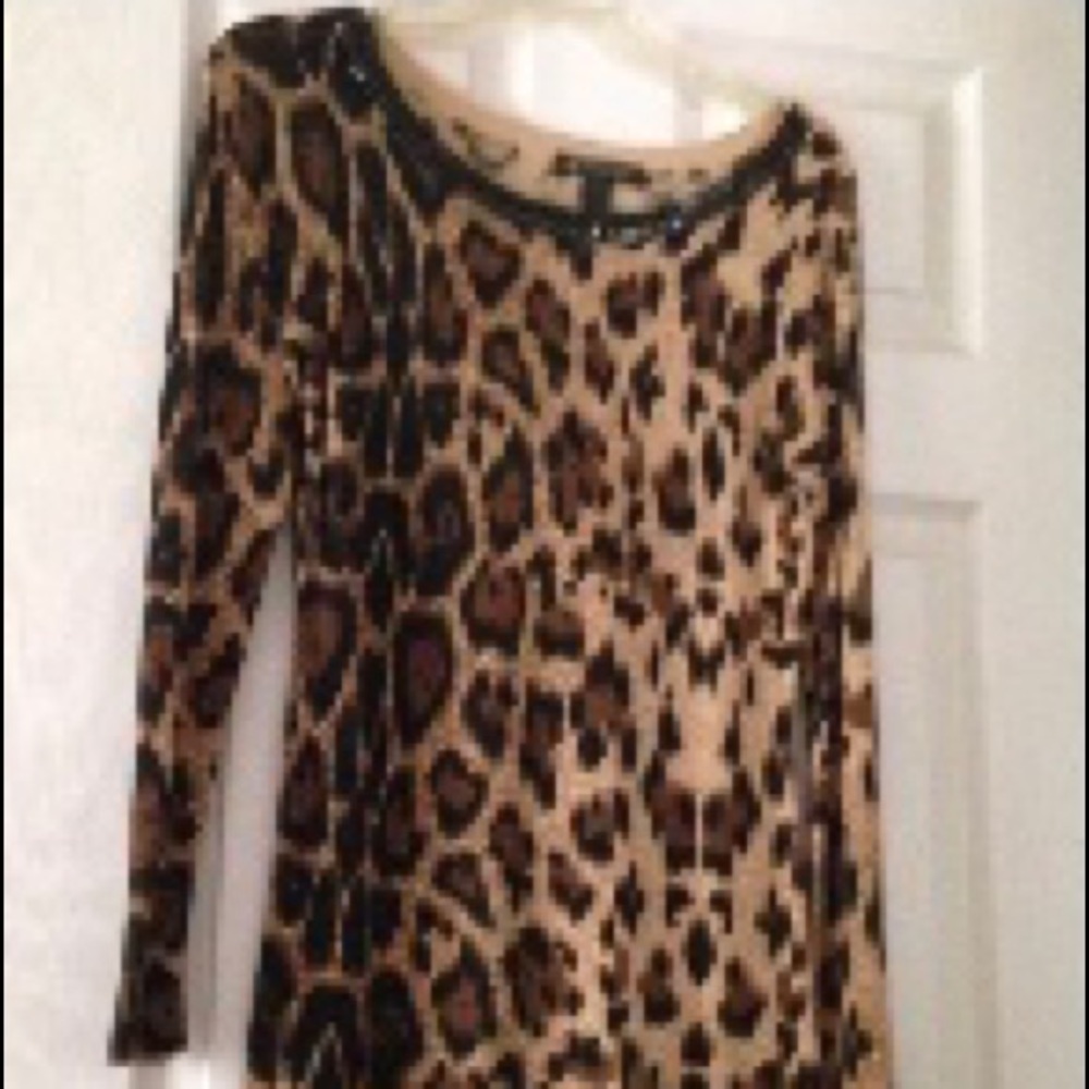 INC leopard/cheeta print sweater.